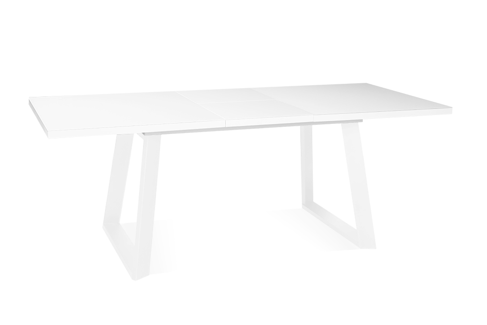 Стол раскладной BERNER 160 WHITE SILK W - прямоугольный AERO, цвет белый шёлк, белые ножки, размер 160 (+45) 100225 - фото 5