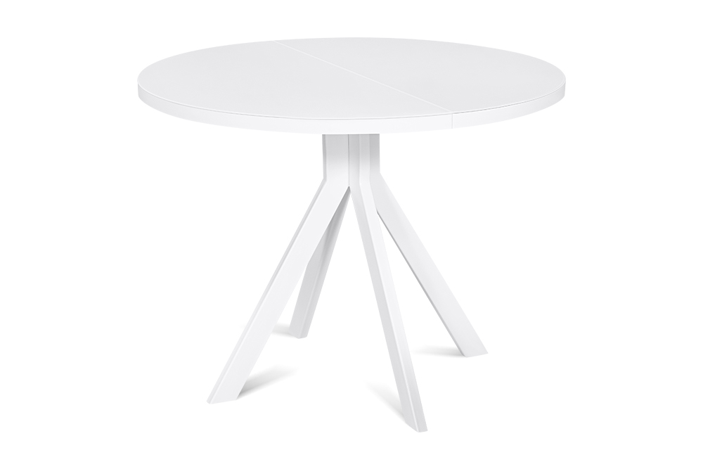 Стол раскладной OSAKA 100 WHITE SILK W AERO, цвет белое стекло шёлк, размер 100 (+35) 97348 - фото 1