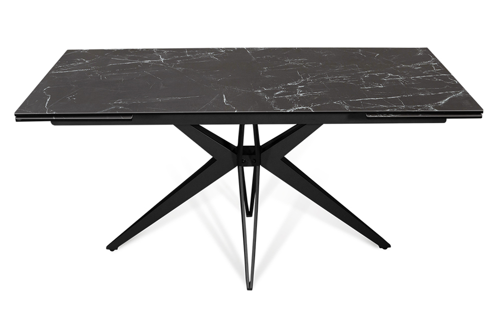 Стол обеденный раздвижной GENT - Прямоугольный AERO, цвет черный мрамор, размер 160 (+40) (+40) 86056 - фото 3