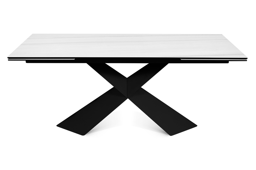 Стол обеденный раздвижной DAMASK - Прямоугольный AERO, цвет молочный мрамор, размер 180 (+50) (+50) 84047 - фото 2