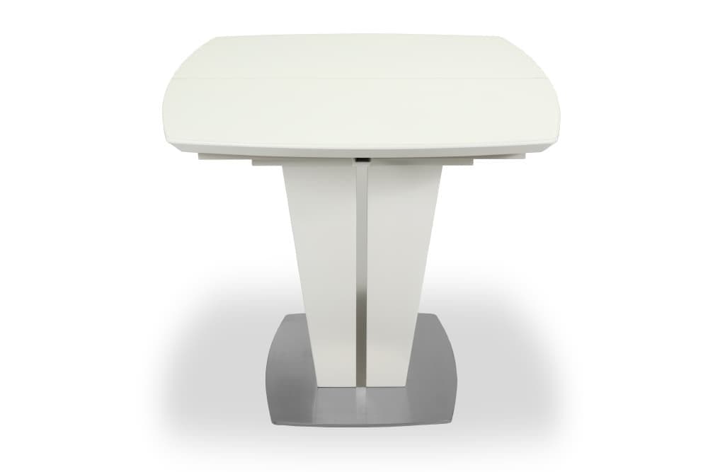 Стол лакированный обеденный раздвижной ATLANTA – Прямоугольный AERO, цвет белый лак, белое стекло шелк, размер 160 (+50) 20682 - фото 3