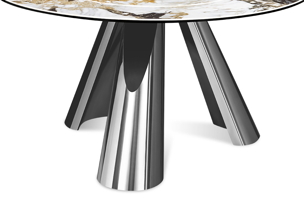 Стол обеденный DUBAI - круглый AERO, цвет бежевый гранит, размер 138 86621 - фото 8