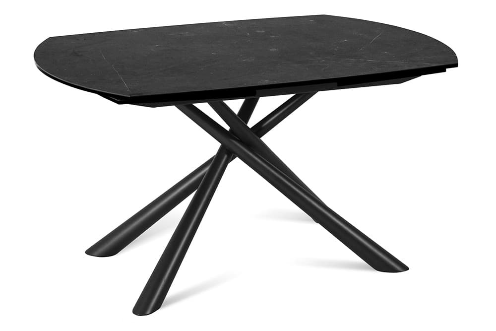 Стол обеденный раскладной BERGEN – Овальный AERO, цвет темно-серый, размер 130 (+30) (+30)