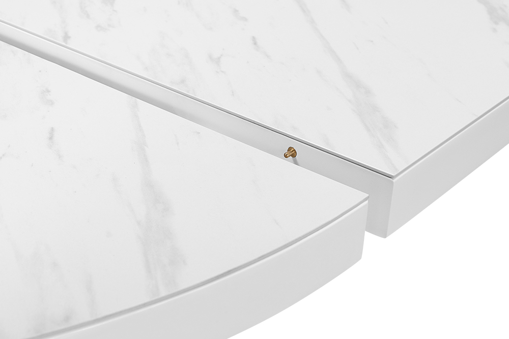 Стол обеденный раздвижной MALMO - Круглый AERO, цвет керамическая столешница - цвет белый мрамор, размер 120 (+40) 80213 - фото 6