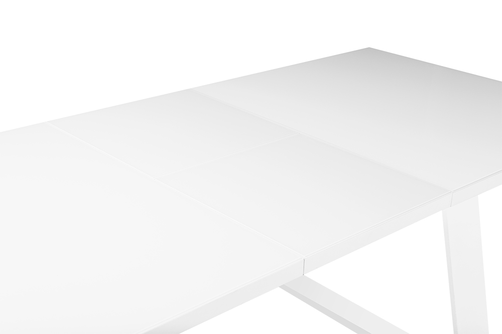 Стол раскладной BERNER 160 WHITE SILK W - прямоугольный AERO, цвет белый шёлк, белые ножки, размер 160 (+45) 100225 - фото 9