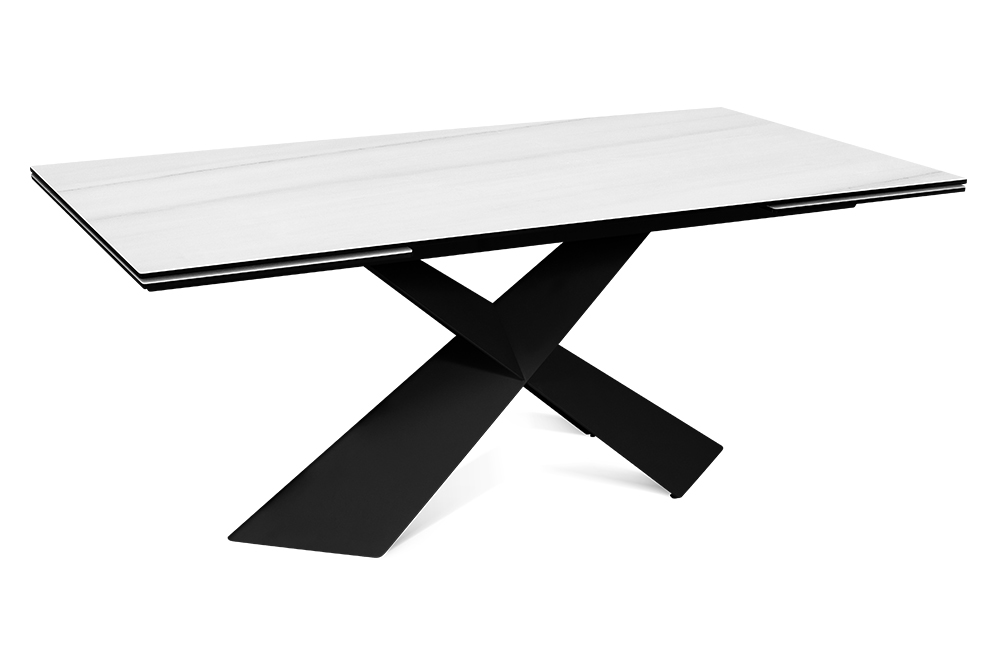 Стол обеденный раздвижной DAMASK - Прямоугольный AERO, цвет молочный мрамор, размер 180 (+50) (+50) 84047 - фото 1
