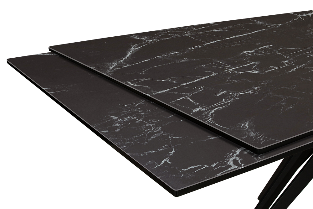 Стол обеденный раздвижной GENT - Прямоугольный AERO, цвет черный мрамор, размер 160 (+40) (+40) 86056 - фото 5