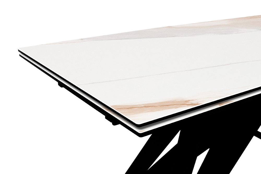 Стол обеденный раскладной BREMEN – Прямоугольный AERO, цвет бело-золотой мрамор, размер 160 (+40) (+40) 87510 - фото 5