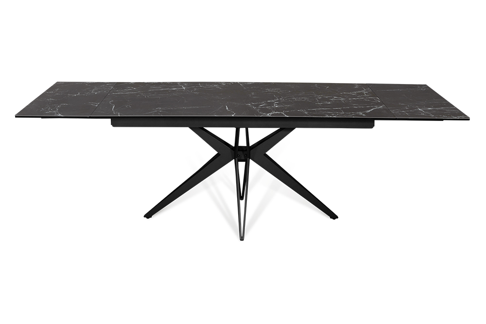 Стол обеденный раздвижной GENT - Прямоугольный AERO, цвет черный мрамор, размер 160 (+40) (+40) 86056 - фото 4