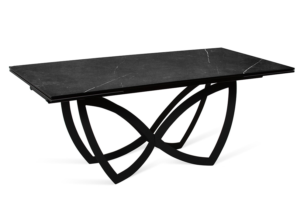Стол обеденный раскладной BATTERFLY – Прямоугольный AERO, цвет темно-серый, размер 180 (+50) (+50)