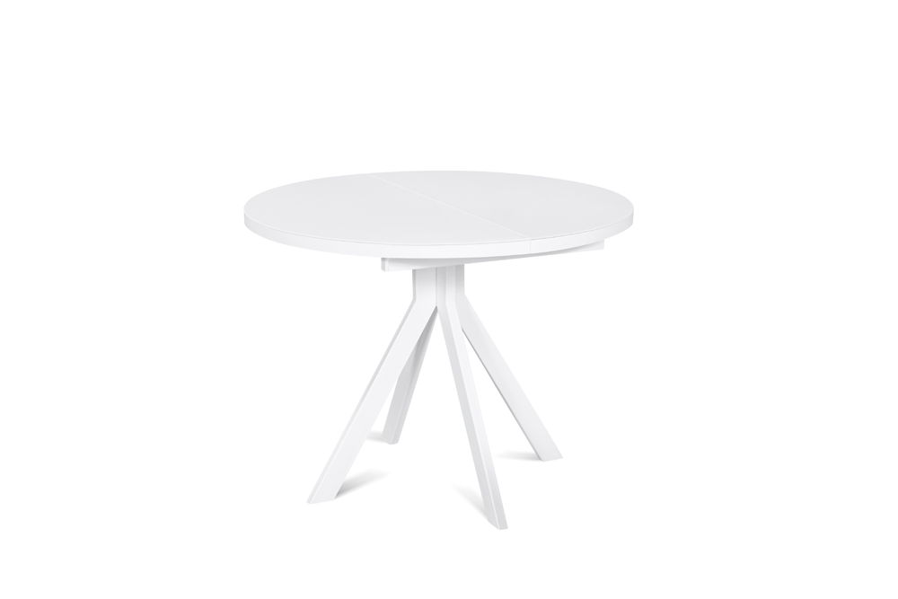 Стол раскладной OSAKA 100 WHITE SILK W AERO, цвет белое стекло шёлк, размер 100 (+35) 97348 - фото 2