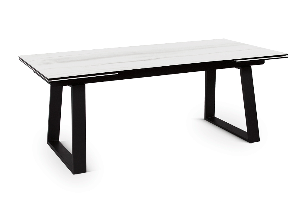 Стол обеденный раздвижной ROVENA – Прямоугольный AERO, цвет керамическая столешница - цвет бежевый, размер 200 (+50) (+50)