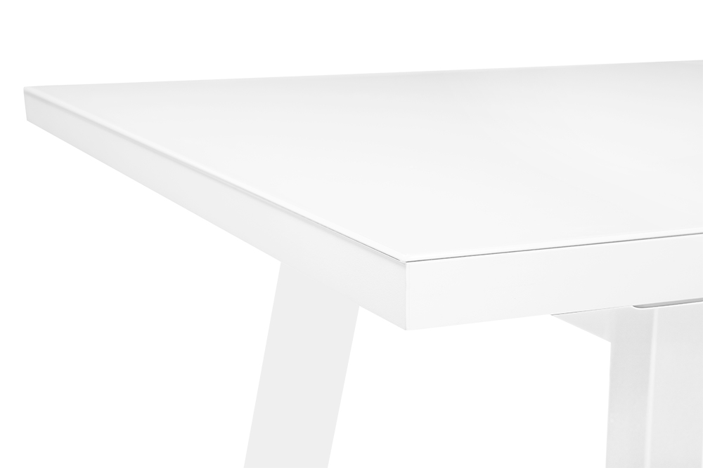 Стол раскладной BERNER 160 WHITE SILK W - прямоугольный AERO, цвет белый шёлк, белые ножки, размер 160 (+45) 100225 - фото 6