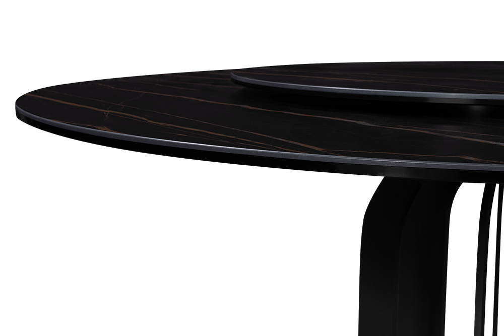 Стол обеденный раздвижной BOLZANO - круглый AERO, цвет черный мрамор, размер 138 84491 - фото 5